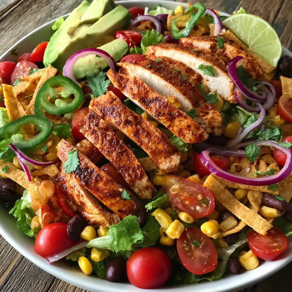 Spicy Southwest Chicken Salad: Layers of Flavor & Crunch